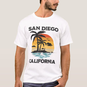 San Diego California Beach Surf Summer Vacation Vi T-Shirt