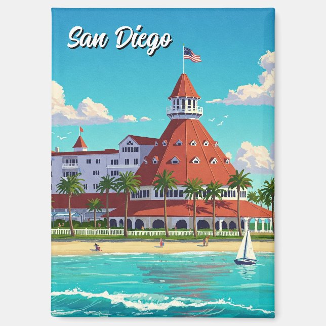 San Diego California Coronado Hotel Magnet (Front)