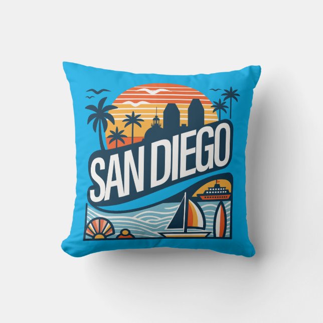 San Diego California Cushion (Front)