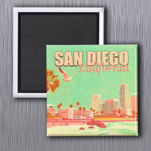 San Diego California Downtown Souvenirs 1950s Magnet