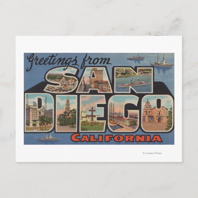 San Diego, California - Large Letter Scenes Postcard (Front)