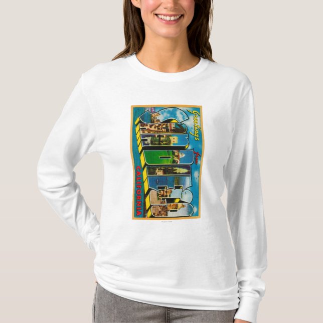 San Diego, California - Large Letter Scenes T-Shirt (Front)