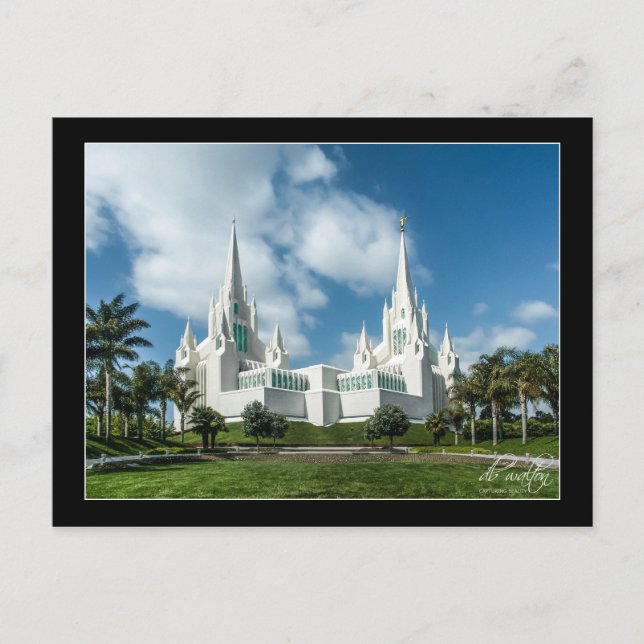 San Diego California LDS Temple Postcard (Front)