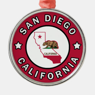 San Diego California Metal Tree Decoration