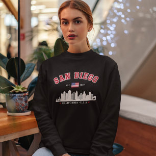 San Diego California Modern Skyline City Sweatshirt