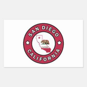 San Diego California Rectangular Sticker