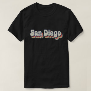 San Diego California Retro Distressed Art T-Shirt