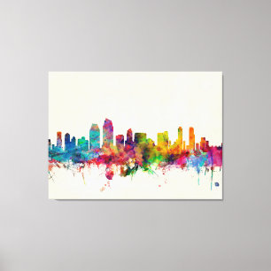 San Diego California Skyline Canvas Print