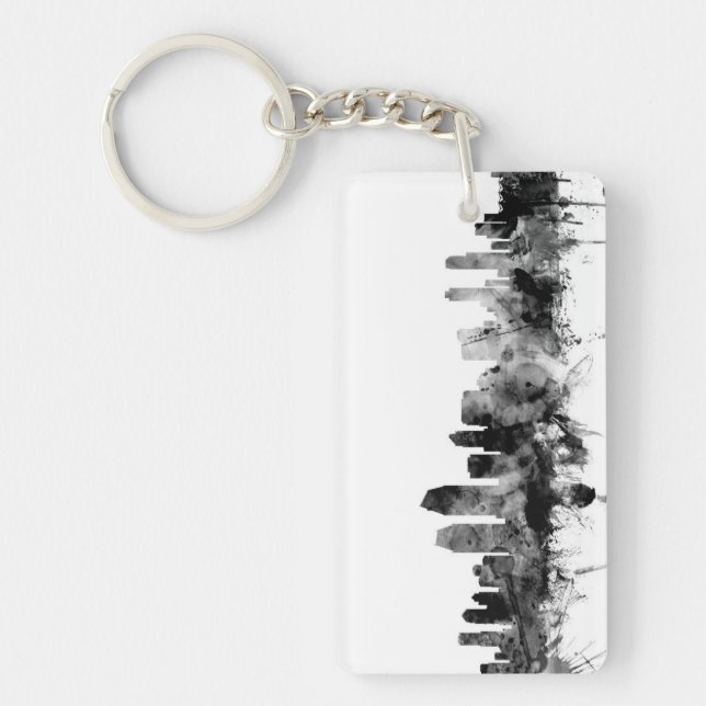 San Diego California Skyline Key Ring (Front)
