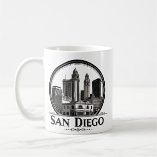 San Diego California Skyline–Modern Cityscape Art Coffee Mug
