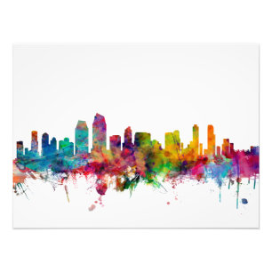 San Diego California Skyline Photo Print
