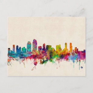 San Diego California Skyline Postcard