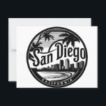 San Diego California Skyline Postcard<br><div class="desc">Celebrate the charm of Southern California with this stunning San Diego skyline design, featuring a sleek and artistic depiction of the city’s iconic downtown architecture. From the silhouette of soaring skyscrapers to the serene coastal horizon, this design captures the energy and elegance of San Diego, California. Perfect for city lovers,...</div>