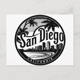 San Diego California Skyline Postcard