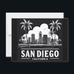 San Diego California Skyline Postcard<br><div class="desc">Celebrate the charm of Southern California with this stunning San Diego skyline design, featuring a sleek and artistic depiction of the city’s iconic downtown architecture. From the silhouette of soaring skyscrapers to the serene coastal horizon, this design captures the energy and elegance of San Diego, California. Perfect for city lovers,...</div>