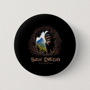 San Diego California Souvenir Hiking 6 Cm Round Badge