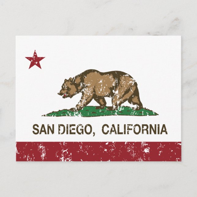 San Diego California state flag Postcard (Front)