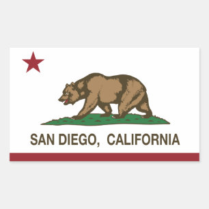 San Diego California state flag Rectangular Sticker