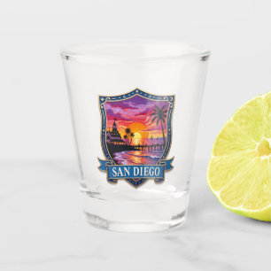 San Diego California Sunset California Shot Glass