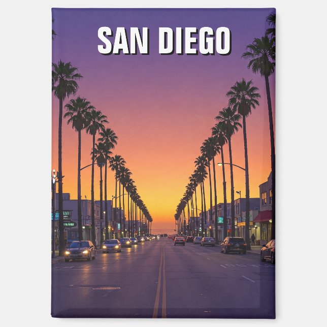 San Diego California Sunset Magnet (Front)