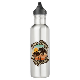 San Diego California Sunset Palm Trees Souvenirs 710 Ml Water Bottle