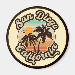 San Diego California Sunset Palm Trees Souvenirs Magnet