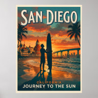 San Diego California Sunset Surf Travel