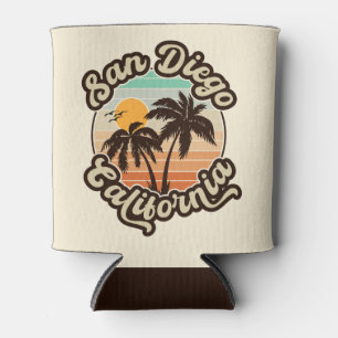 San Diego California Sunset Vacation Souvenirs Can Cooler