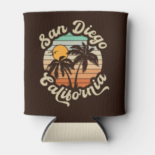 San Diego California Sunset Vacation Souvenirs Can Cooler