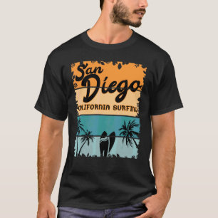 San Diego California Surfing Retro Vintage Surfer T-Shirt