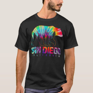 San Diego California Tie Dye Bear Pride Outdoor T-Shirt