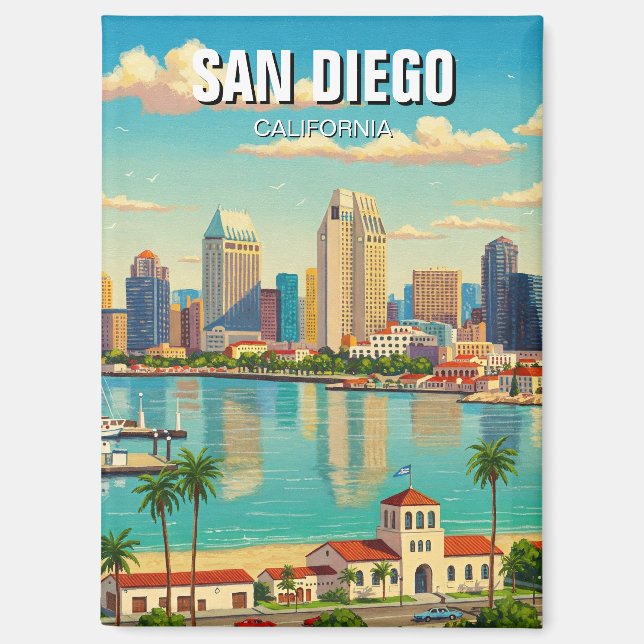 San Diego California Travel Magnet (Front)