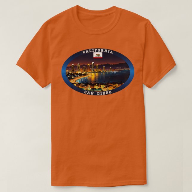 San Diego California Travel TShirt (Design Front)