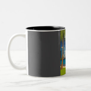 San Diego California United States Travel Poster Two-Tone Coffee Mug
