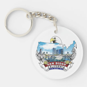 San Diego, California USA Bald Eagle  Key Ring