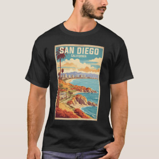 San Diego California Usa Vintage Travel Tourism T-Shirt