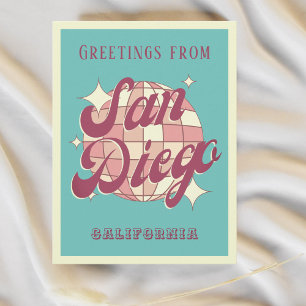 San Diego California vacation retro Postcard
