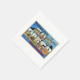 San Diego California Vintage Large Letter Postcard Napkin