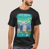 San Diego California Vintage Minimal Travel Poster