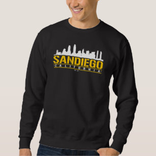 San Diego California White Brown & Gold Baseball I Sweatshirt