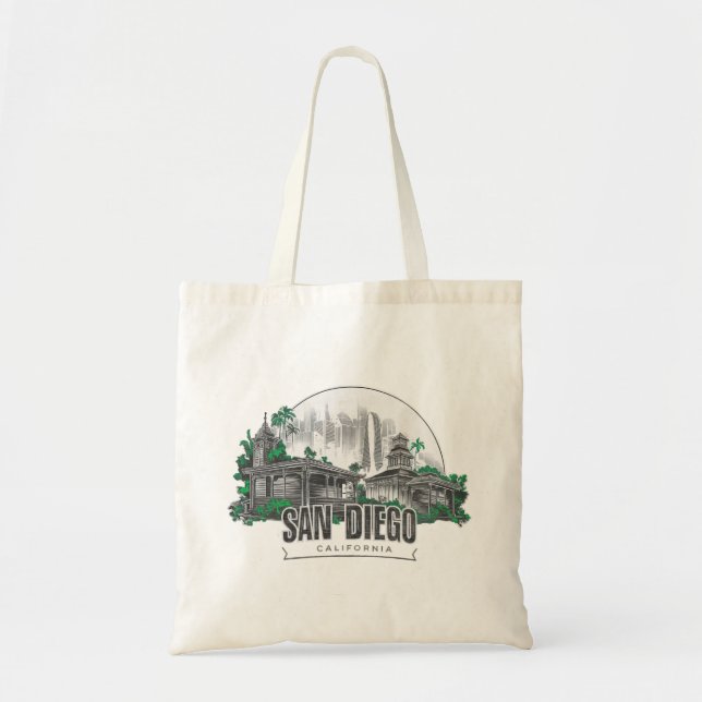 San Diego City California USA Tote Bag (Front)