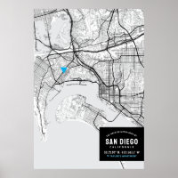 San Diego City Map + Mark Your Location