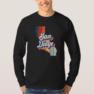 San Diego City Retro Vintage Hometown California P T-Shirt