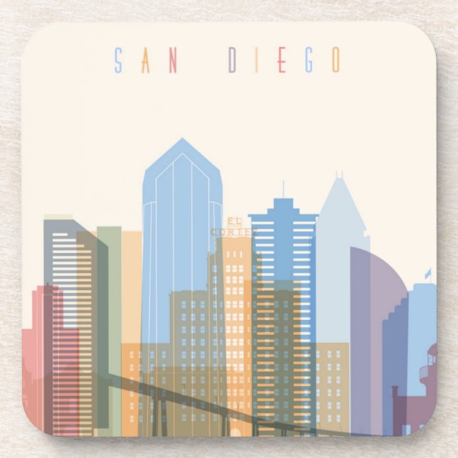 San Diego City Skyline Coaster (Front)