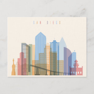 San Diego City Skyline Postcard