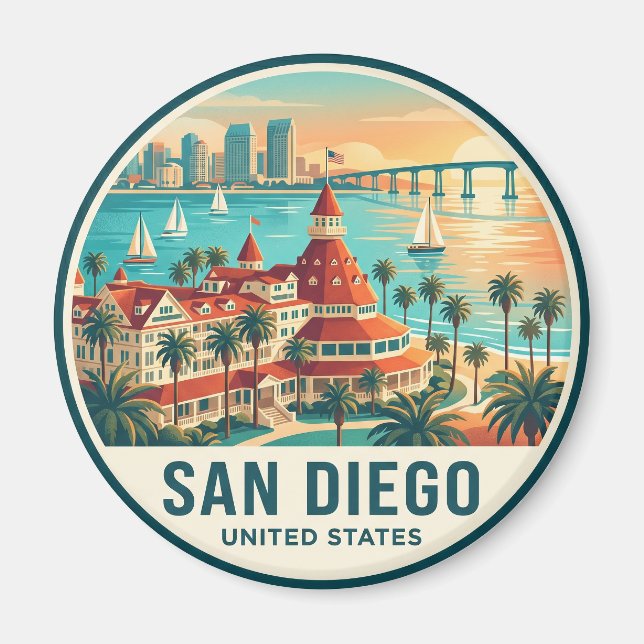San Diego Coronado California Magnet (Front)