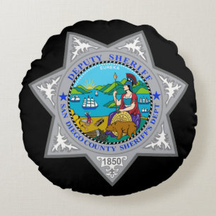 San Diego County Sheriff's Department Round Cushion