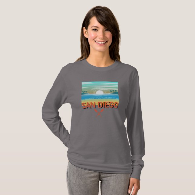 San Diego Design - Basic Long Sleeve T-Shirt (Front Full)