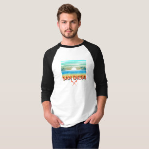 San Diego Design - Men's Basic 3/4 Sleeve Raglan T T-Shirt