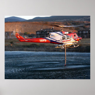 San Diego Fire Department Helicopter Poster